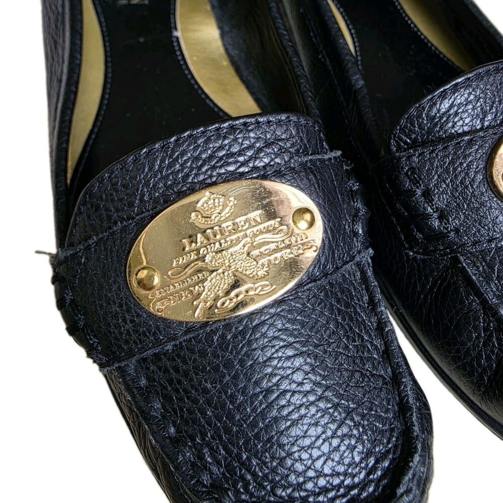 Lauren Ralph Lauren Black Label Leather Loafers Driving Shoes, Womens Size 6.5 M - Picture 2 of 12